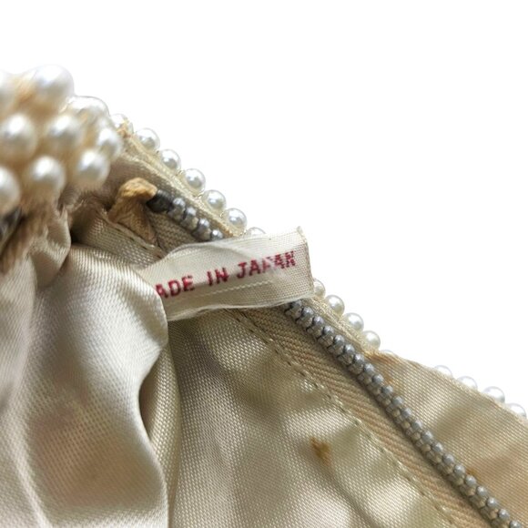 Vintage La Regale Pearl Beaded Mini Purse Japan Evening Bag Wedding - Picture 11 of 14